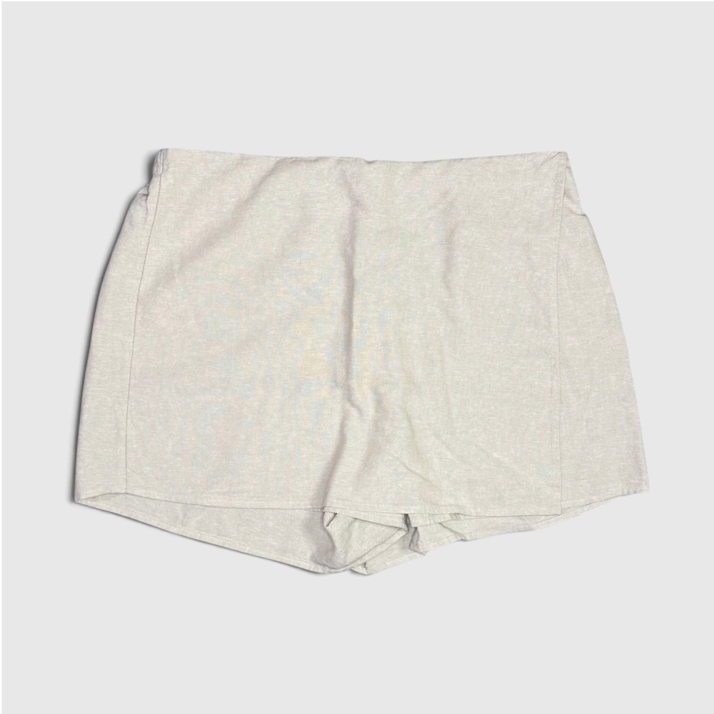 Old Navy Linen Blend Wrap Skort - Women's - L - Beige
